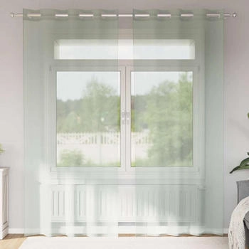 vidaXL Voile Vorhänge mit Ösen 2 Stk. Hellgrau 140x245 cm (4102110)