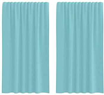 vidaXL Voile Vorhänge mit Schlaufen 2 Stk. Türkis 140x175 cm (4102327)