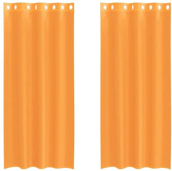 vidaXL Voile Vorhänge mit Ösen 2 Stk. Orange 140x225 cm (4102091)