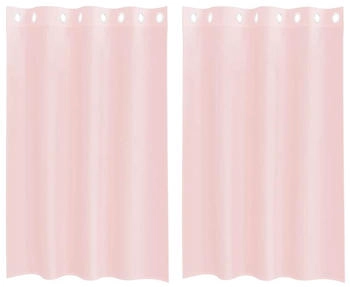 vidaXL Voile Vorhänge mit Ösen 2 Stk. Hellrosa 140x175 cm (4102084)