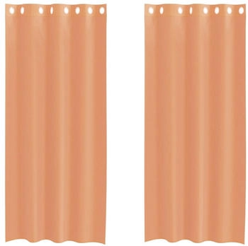 vidaXL Voile Vorhänge mit Ösen 2 Stk. Terrakotta (4102140)