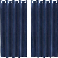 vidaXL Verdunkelungsvorh&auml;nge 2 pcs Dunkelblau 140 x 175 cm Samt