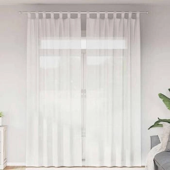 vidaXL Voile Vorhänge mit Schlaufen 2 Stk. Weiß 140x260 cm (4102335)