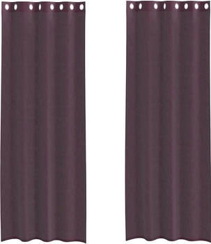 vidaXL Voile Vorhänge mit Ösen 2 Stk. Lila 140x300 cm (4102106)