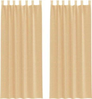 vidaXL Voile Vorhänge mit Schlaufen 2 Stk. Sandfarbe 140x260 cm (4102310)