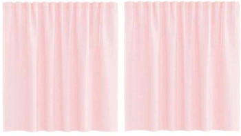 vidaXL Voile Vorhänge mit Schlaufen 2 Stk. Hellrosa 140x140 cm (4102276)