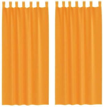 vidaXL Voile Vorhänge mit Schlaufen 2 Stk. Orange 140x245 cm (4102284)