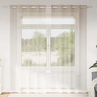 vidaXL Voile-Vorhang 2 stk. Sand 245 x 140 cm Polyester