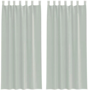 vidaXL Voile Vorhänge mit Schlaufen 2 Stk. Hellgrau 140x245 cm (4102299)