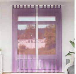 vidaXL Voile Vorhänge mit Schlaufen 2 Stk. Lila 140x260 cm (4102295)