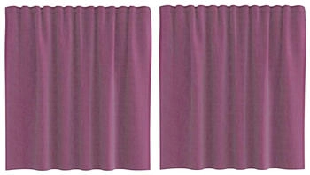 vidaXL Voile Vorhänge mit Schlaufen 2 Stk. Lila 140x140 cm (4102291)