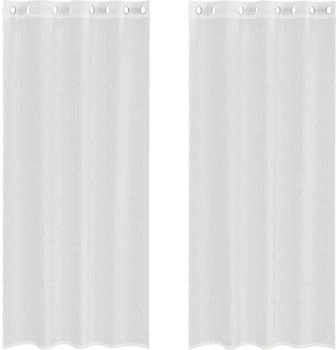vidaXL Voile Vorhänge mit Ösen 2 Stk. Weiß (4102151)