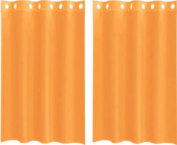 vidaXL Voile Vorhänge mit Ösen 2 Stk. Orange 140x175 cm (4102090)