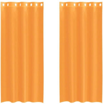 vidaXL Voile Vorhänge mit Ösen 2 Stk. Orange 140x245 cm (4102092)