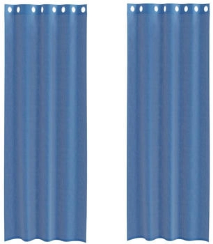 vidaXL Voile Vorhänge mit Ösen 2 Stk. Königsblau (4102117)