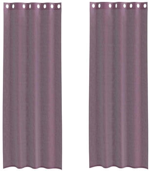 vidaXL Voile Vorhänge mit Ösen 2 Stk. Lila 140x260 cm (4102105)