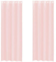 vidaXL Voile Vorhänge mit Ösen 2 Stk. Hellrosa 140x260 cm (4102087)