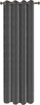 Woltu (1 St) Stangendurchzug verdunkelnd mit Ösen blickdicht dunkelgrau 140x245cm