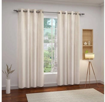 Woltu Verdunkelungsvorhang mit Ösen blickdicht 140x270cm beige