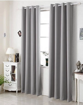 Woltu Ösen-Vorhang 250 g/m² blickdicht 117x138 cm 2 Stk. dunkelgrau
