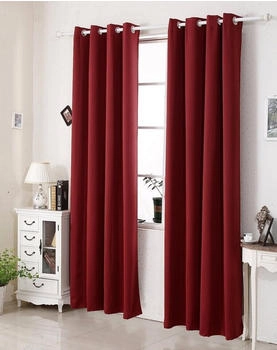 Woltu Ösen-Vorhang 250 g/m² blickdicht 135x245 cm 2 Stk. bordeaux
