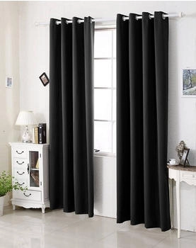 Woltu Ösen-Vorhang 250 g/m² blickdicht 135x225 cm 2 Stk. anthrazit