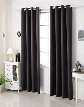 Woltu Ösen-Vorhang 250 g/m² blickdicht 135x245 cm 2 Stk. schwarz