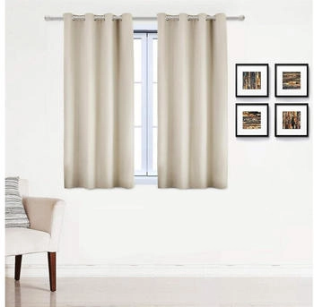 Woltu Gardine 130 g/m² mit Ösen blickdicht leicht & weich 135x225cm creme