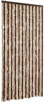 vidaXL Fliegenvorhang Beige und Hellbraun 100x200 cm Chenille (377367)