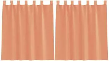 vidaXL Voile Vorhänge mit Schlaufen 2 Stk. Terrakottarot 140x140 cm (4102321)