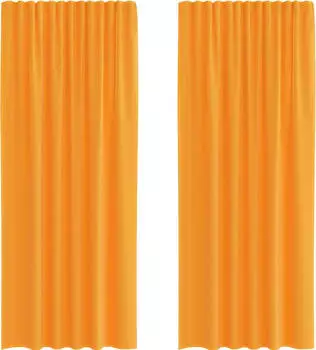 vidaXL Voile Vorhänge mit Stangentaschen 2 Stk. Orange (4102193)