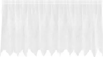 vidaXL Spitzenvorhang mit Vorhängen Floral Weiß 120 x 300 cm Polyester (4107893)
