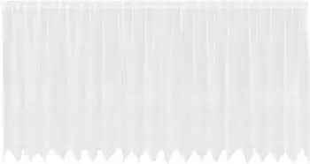 vidaXL Spitzenvorhang mit Vorhängen Floral Weiß 160 x 500 cm Polyester (4107921)