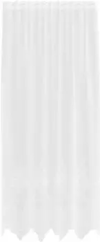 vidaXL Spitzenvorhang mit Vorhängen Floral Weiß 200 x 150 cm Polyester (4107871)