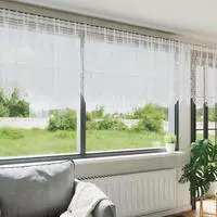 vidaXL Spitzenvorhang Wei&szlig; 80 x 750 cm Polyester
