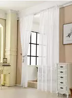 WOLTU Gardinen transparent mit Kr&auml;uselband Vorhang Leinenoptik Halbtransparent...