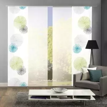 Home Fashion 4er-Set Scoppio grün 60x245 cm