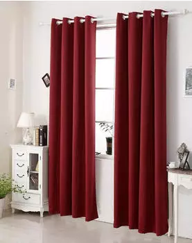 Woltu Ösen-Vorhang 250 g/m² blickdicht 135x225 cm bordeaux