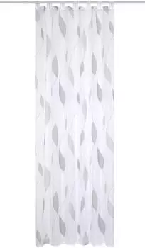 Home Wohnideen Paolo 140x175cm Schlaufen halbtransparent stein