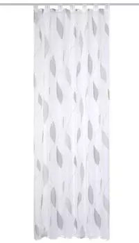 Home Wohnideen Paolo 140x225cm Schlaufen halbtransparent stein