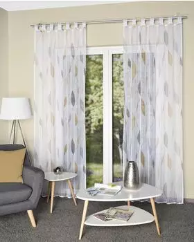 Home Wohnideen Paolo 140x245cm Schlaufen transparent gelb