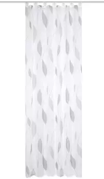 Home Wohnideen Paolo 140x245cm Schlaufen halbtransparent stein