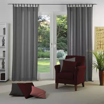 Wirth Uni Collection 142x315cm Schlaufen schwarz – Wirth Uni Collection 142x315cm – blickdichter Schlaufenschal in Schwarz