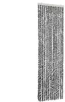vidaXL Fliegenvorhang Grau, Schwarz und Wei&szlig; 56x200 cm Chenille