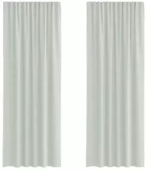 vidaXL Voile Vorh&auml;nge mit Stangentaschen 2 Stk. Hellgrau (4102210)