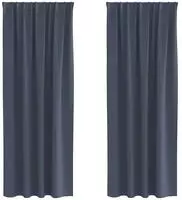 vidaXL Verdunkelungs-Vorh&auml;nge mit Ringen 2 pcs Anthrazit 245 x 140 cm