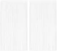 vidaXL Fadenvorh&auml;nge 2 Stk. 140 x 250 cm Wei&szlig;