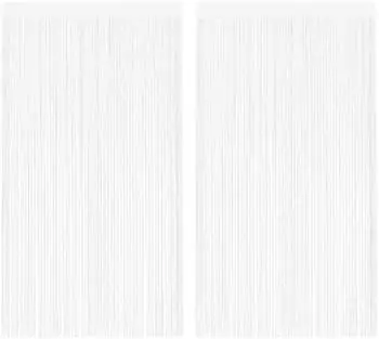 vidaXL Fadenvorh&auml;nge 2 Stk. 140 x 250 cm Wei&szlig; (132399)