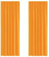 vidaXL Voile Vorh&auml;nge mit Stangentaschen 2 Stk. Orange
