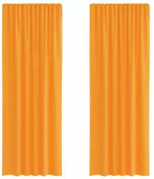 vidaXL Voile Vorh&auml;nge mit Stangentaschen 2 Stk. Orange (4102195)